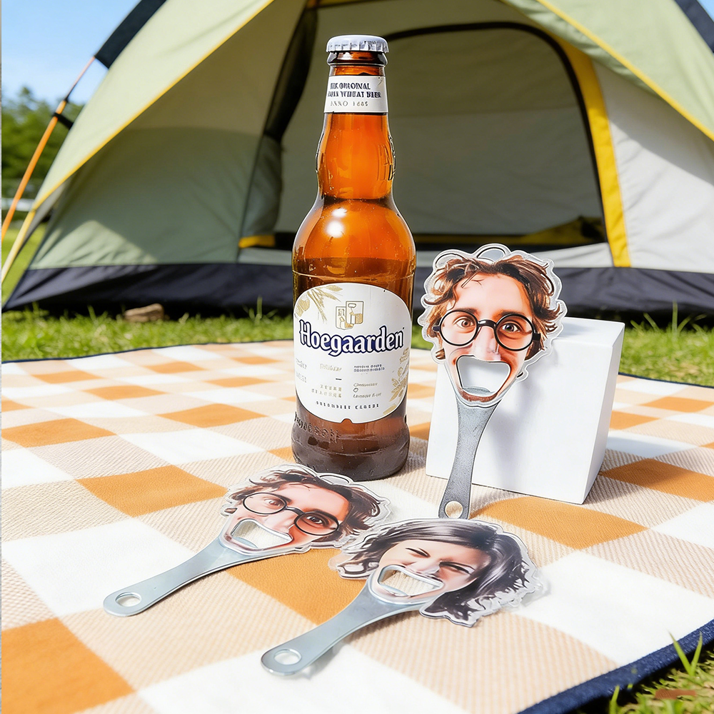 Personalized Face Shape Beer Opener Funny Gag Gift For Men Dad Groomsmen Birthday Party Favors
