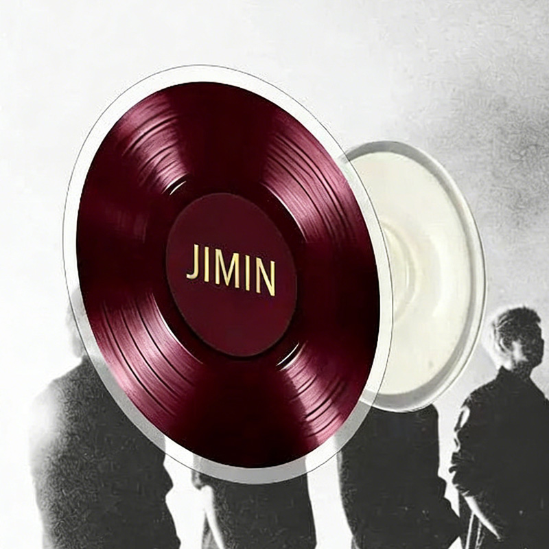 Kpop Inspired Colorful Vinyl Record Member Names Stylish Car Mount Stand Music Art Magnetic Phone Holder