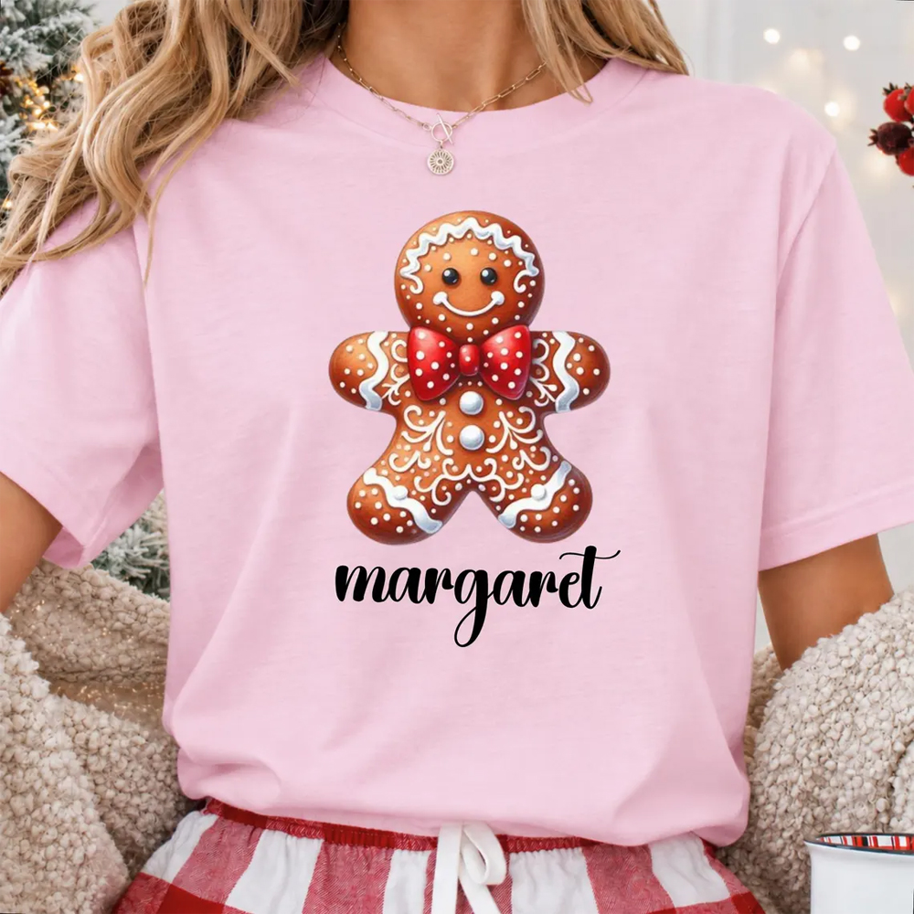 Personalized Christmas Matching Shirts Gingerbread Shirts Christmas Family Name Shirts