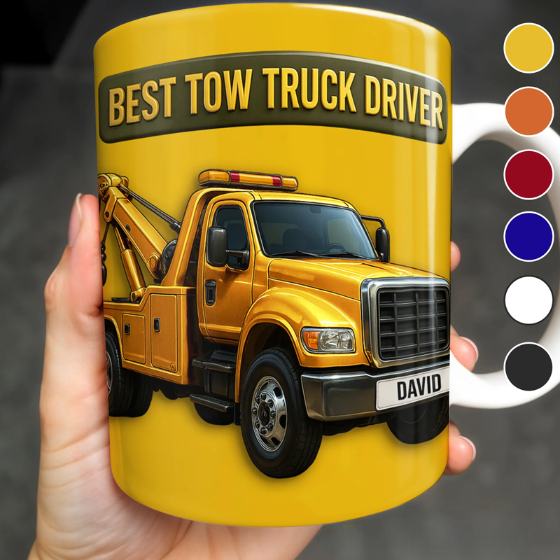 Personalized Kids Coffee Mug Best Tow Truck Lovers Christmas Gifts