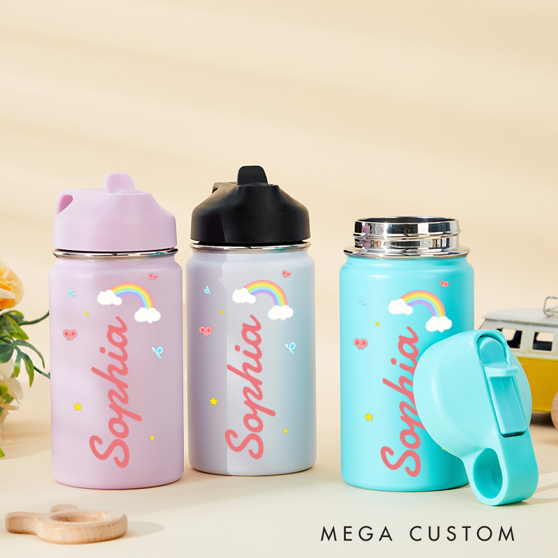 Personalised Kids Water Bottle School Water Bottle Tumbler for Kids Water Bottles for Boys Girls Toddler Kids Gifts Back To School Gift