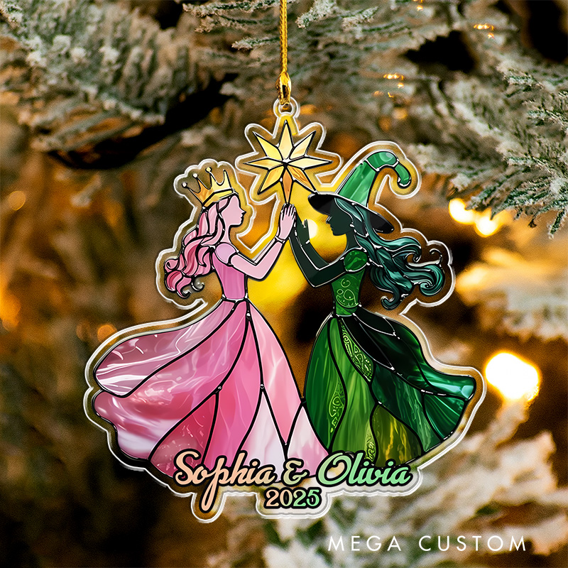 Personalized Witch Musical Inspired Dancing Christmas Ornament 2025 Acrylic Bestie Ornament Movie Christmas Gift Film Xmas Gift Christmas Decor