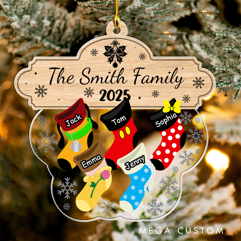 Personalized Family Stocking Christmas Ornament 2025 Acrylic Ornament Movie Christmas Gift Film Xmas Gift Christmas Decor