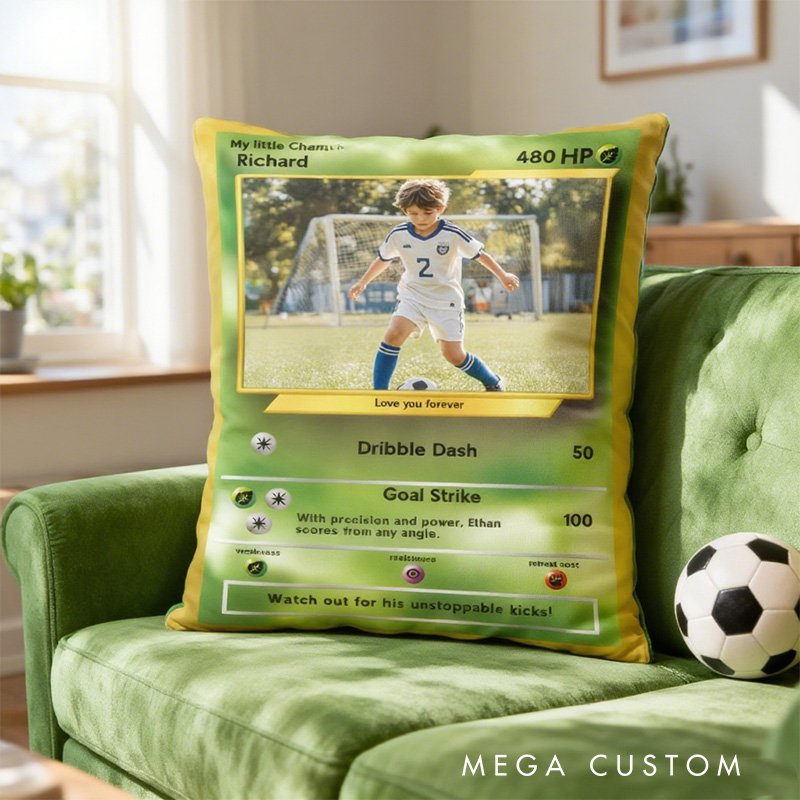 Personalized Classic Game Card Shaped Pillow for Game Lovers  Pillow Christmas Gift for Kids