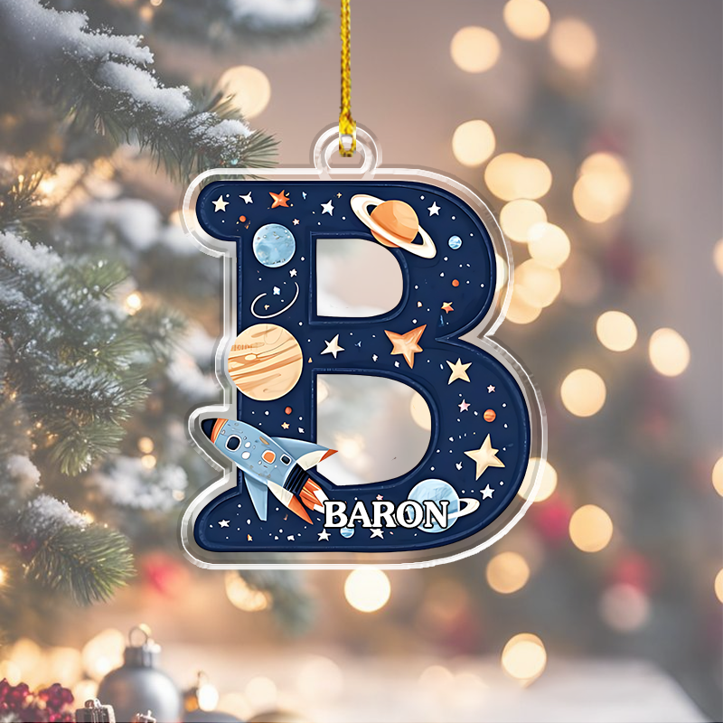 Personalized Space Themed Christmas Ornament Solar Planet Christmas Ornament Astronomicalt Gift for Kid