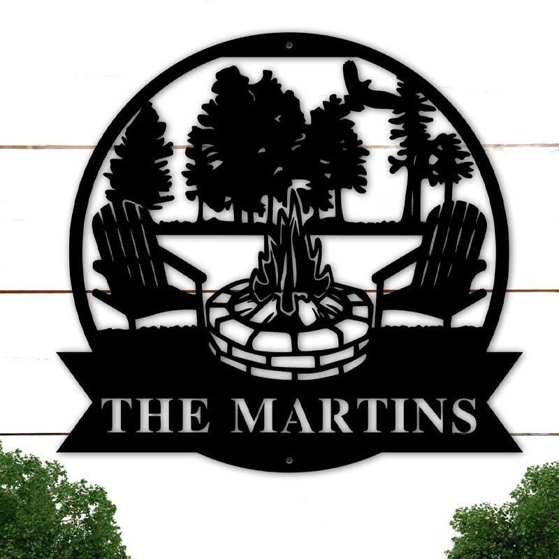 Personalized Campfire Sign Metal Camping Sign Fire Pit Sign Custom Camping Sign Outdoor Metal Sign Camping Decor