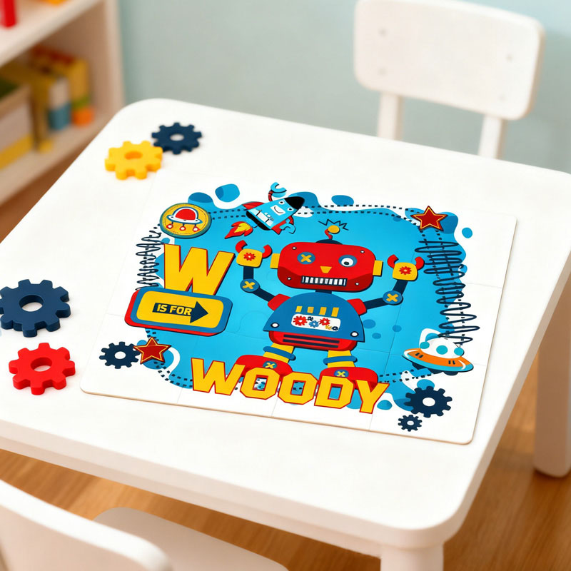 Personalised Robot Jigsaw Puzzle Robot Puzzle for Kids Custom Gifts for Kids