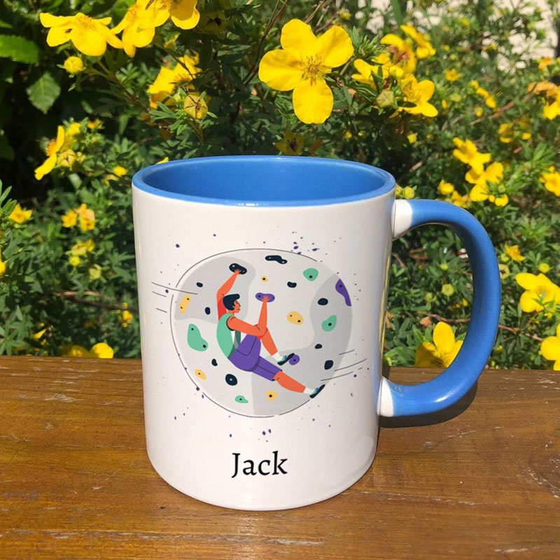 Personalised Rock Climbing Mug Present for Climbing Lovers Gifts for Climbers Hobby Mug Gift Outdoor Adventure Lover