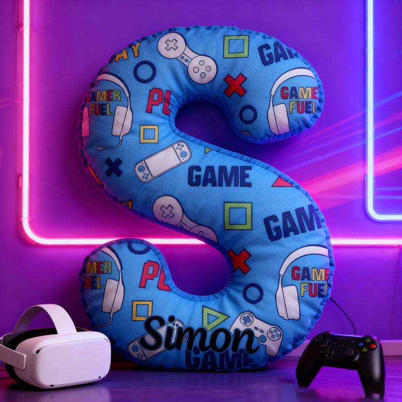 Personalized Gamer Cushion Pillow Custom Game Room Decoration Gift for Game Geek Lover