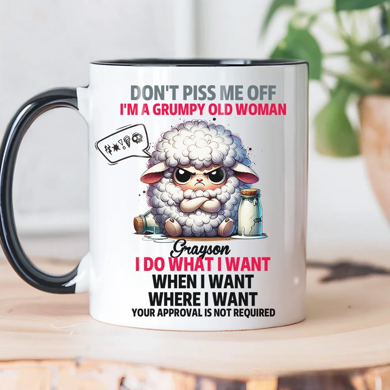 Personalised Don't Piss Me Off Coffee Cartoon Animal Mug with Name Birthday Gift 