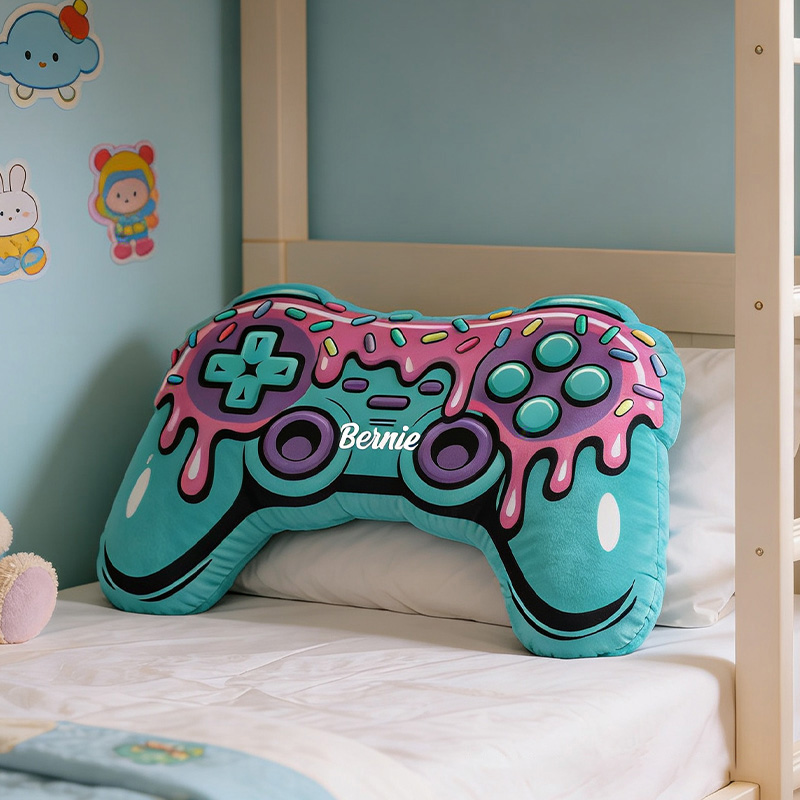 Personalized Gaming Controller Pillow With Name Custom Gamer Gifts For Boys Teen Gaming Room Decor Unique Gamer Birthday Gifts