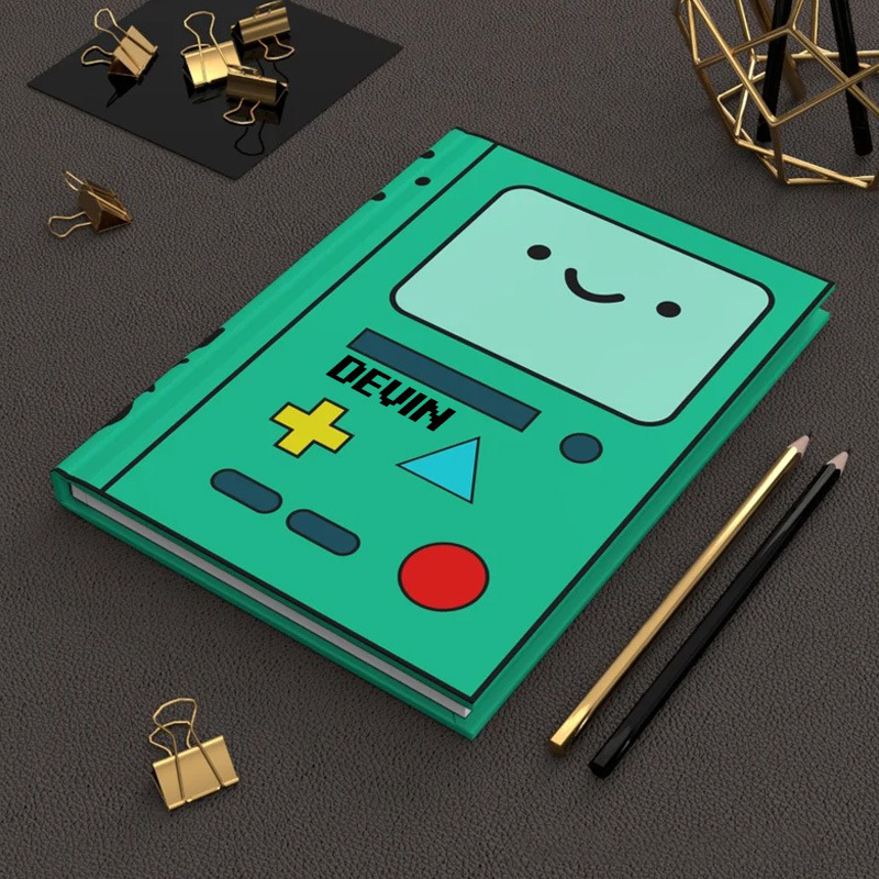 Personalized Adventure Game Journal Cartoon Fan Gifts Custom Kid Gamer Notebook Game Geek Lover Gift