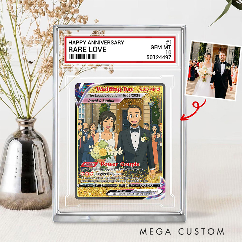 Personalized Glitter Style Couple Photo Acrylic Game Card with Photo Card Game Collection for Game Lovers Birthday Gift for Couple Anniversary