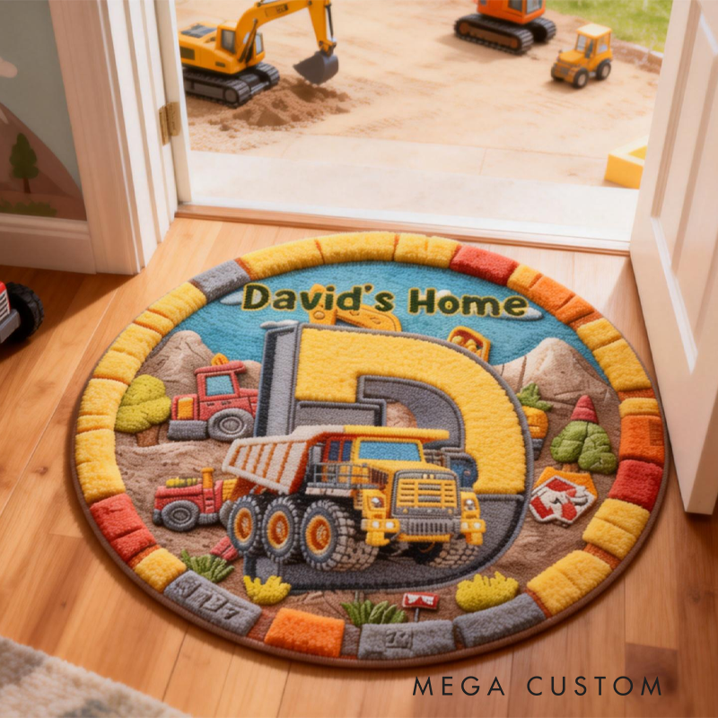 Personalized Cartoon Trucks Customizable with Your Name Cute Gift for Children Birthday Gifts