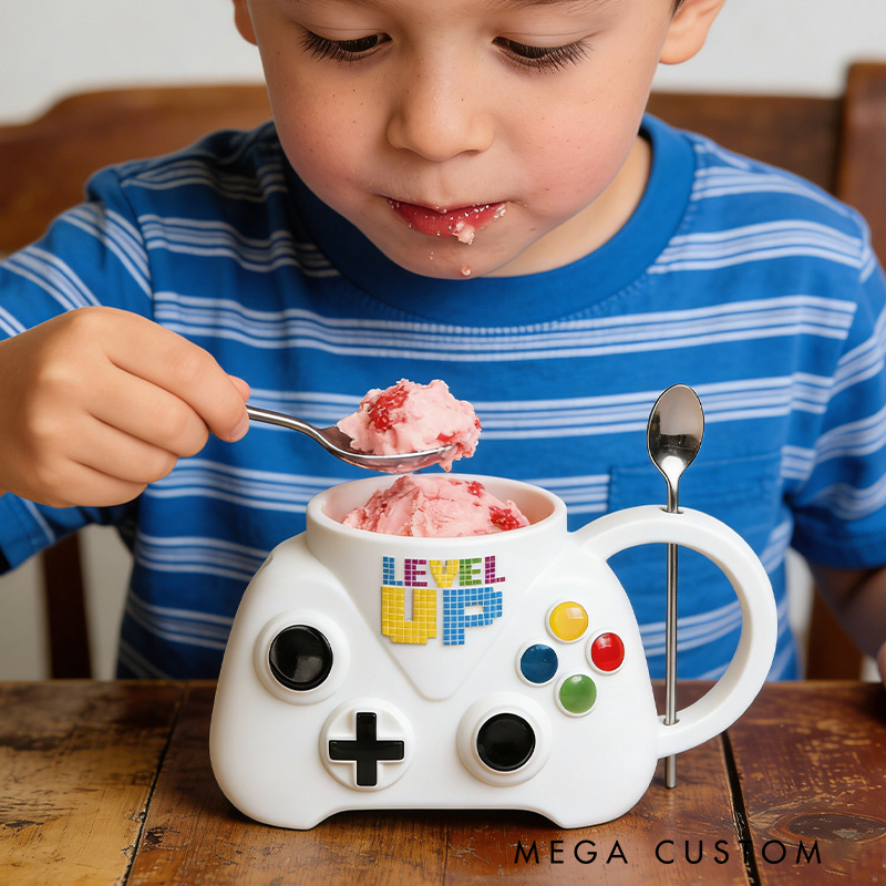 Personalized 3D Printed Game Controller Ice Cream Pint Holder game Ice Cream Lover Gifts 