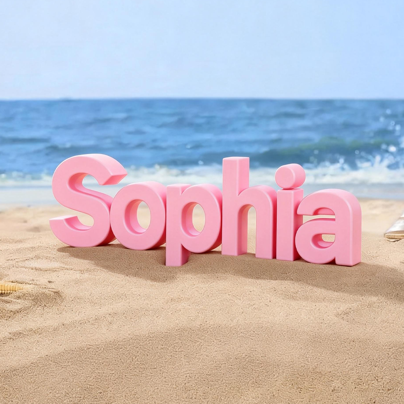 Personalized Sand Mold Custom Name Sand Mold Toy Personalized Beach Toy for Kids Sandbox Stamp Summer Vacation Nameplate