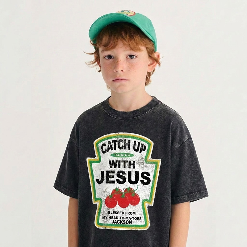 Personalized Catch Up With Jesus Scripture Tomato Blessed From My Head