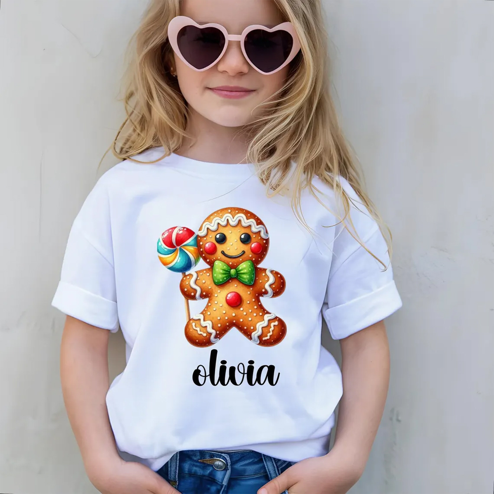 Personalized Christmas Matching Shirts Gingerbread Shirts Christmas Family Name Shirts