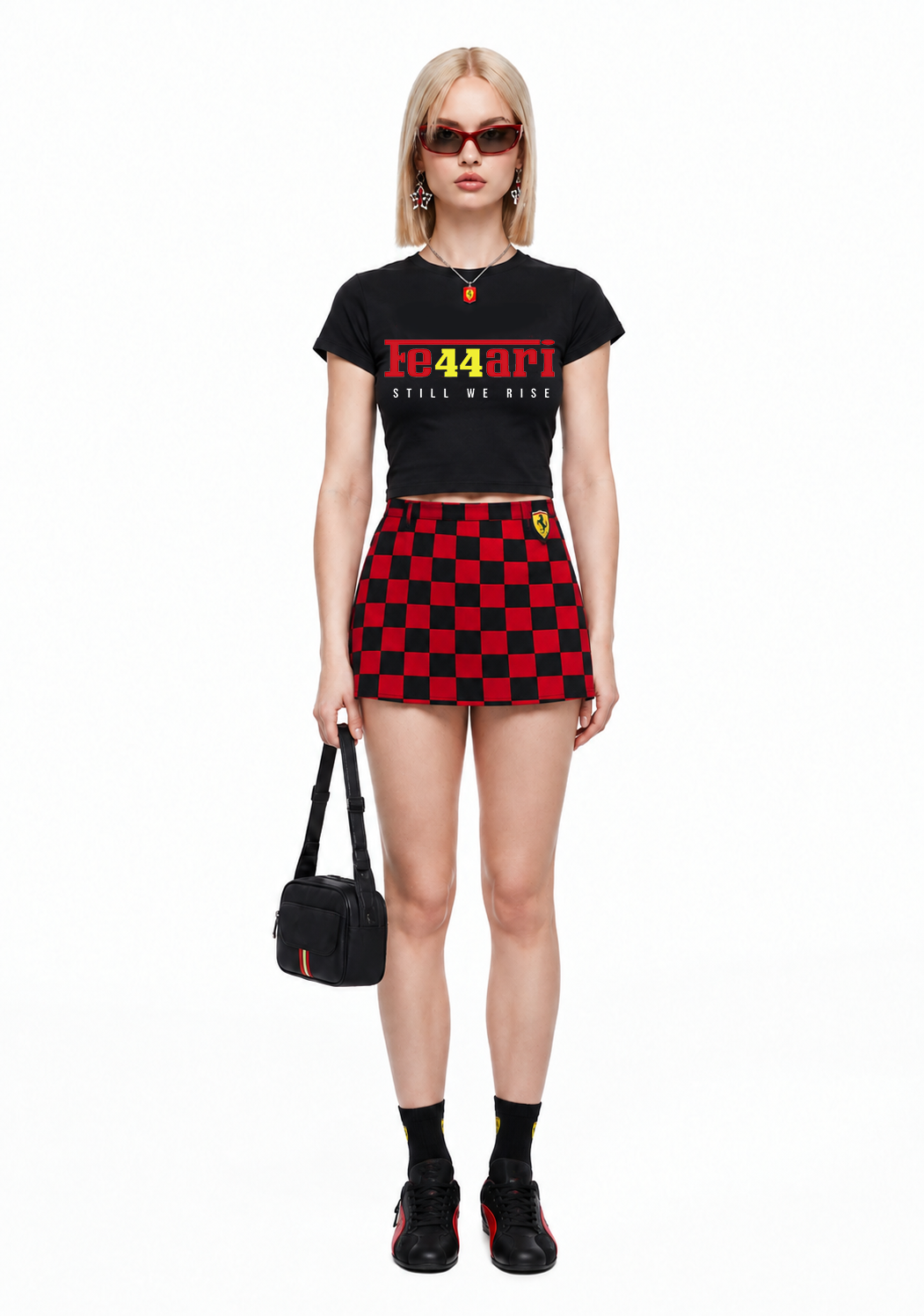 F1 Ferrari Fe44ari Still We Rise Baby Tee, Lewis Hamilton Inspired Cropped T-shirt, Formula 1 Racing Women’s Crop Top, F1 Fan Gift