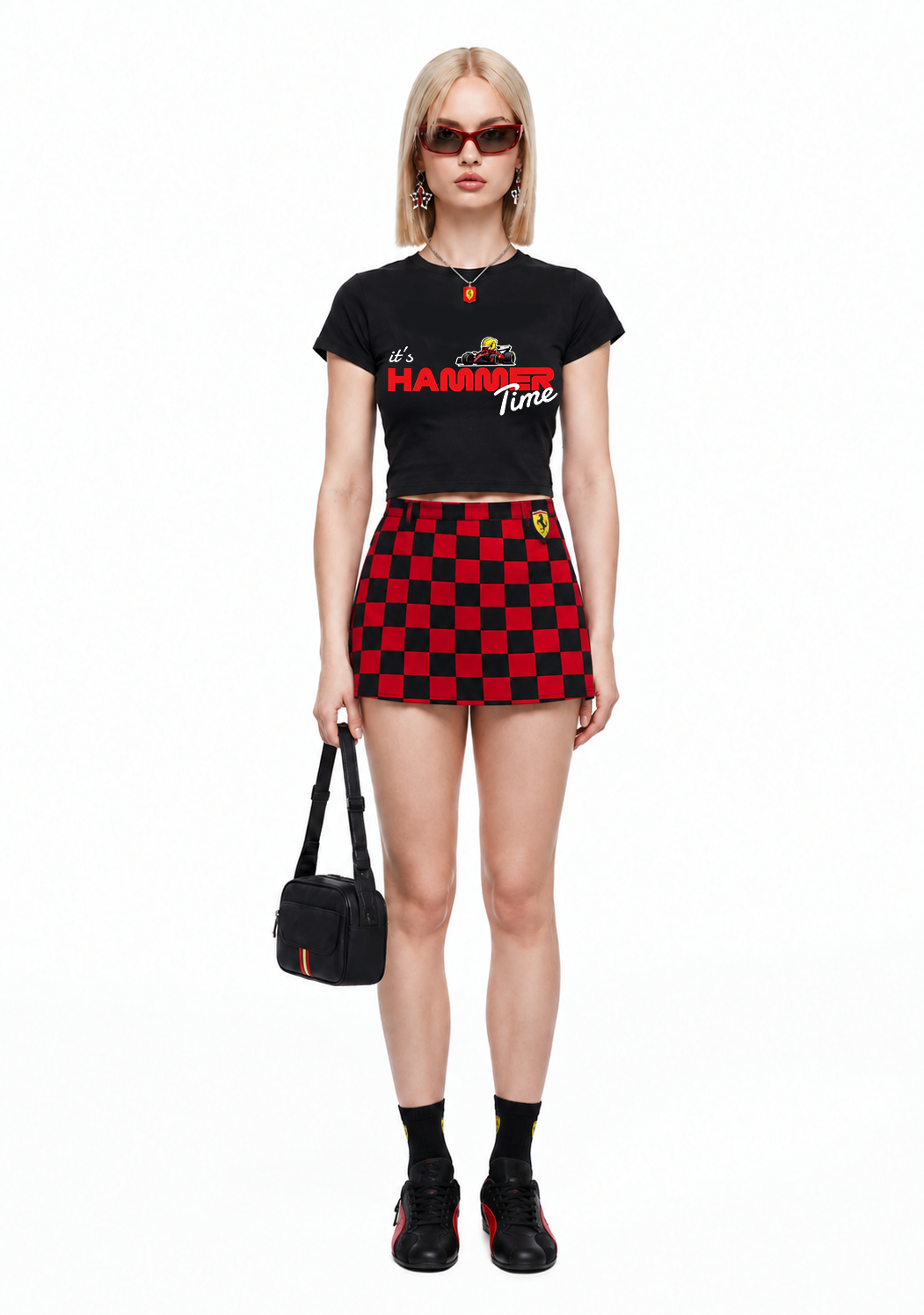 F1 It's Hammer Time Baby Tee, Lewis Hamilton Inspired Cropped T-shirt, Formula 1 Women’s Crop Top, F1 Fan Gift
