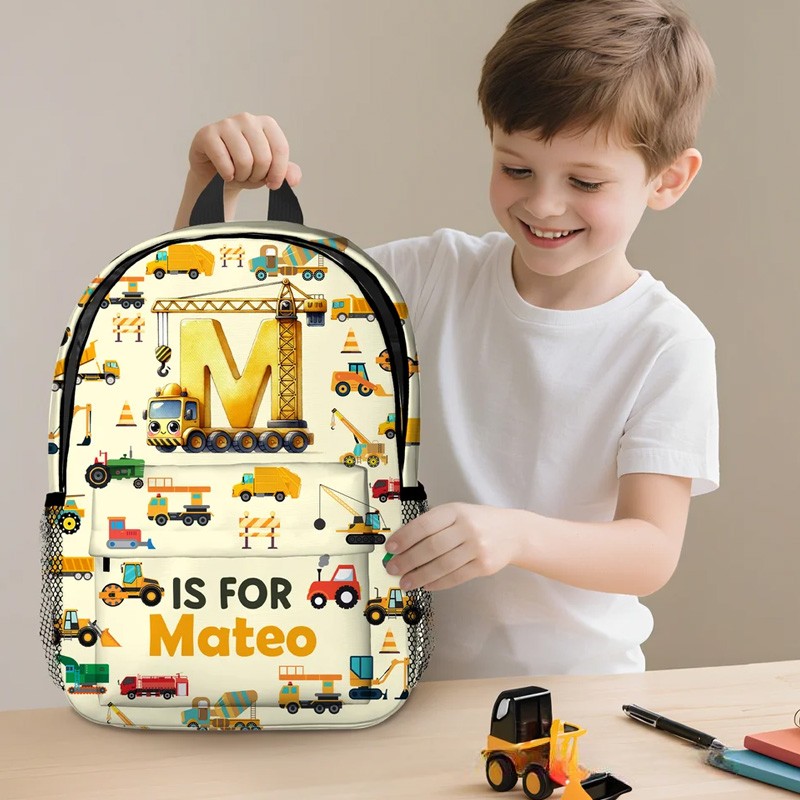 Personalized Cute Excavator Dinosaur Fantasy Dream Horse Backpack with Name and Side Pockets Back to School Birthday Gift for Boys Girls Sale-megacustom