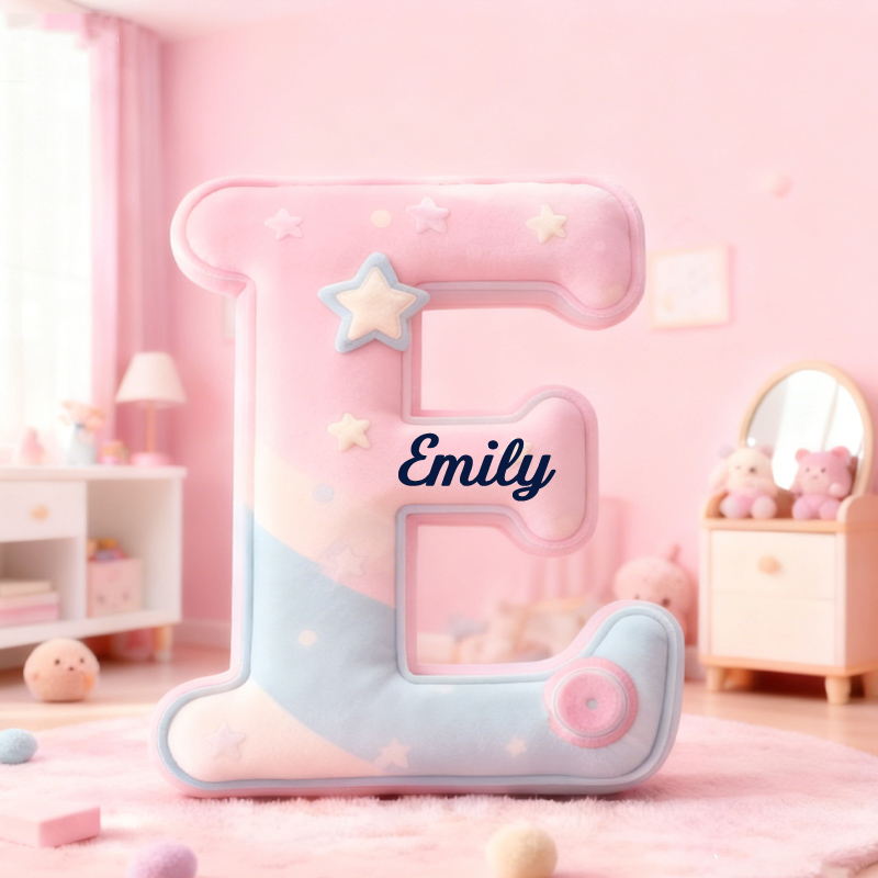 Personalized Cute Macaron Alphabet Throw Pillow Graphic 3D Print Dessert Letter Pillow with Name for Kids Girl Boy Baker Christmas Gifts Loving Room Decor