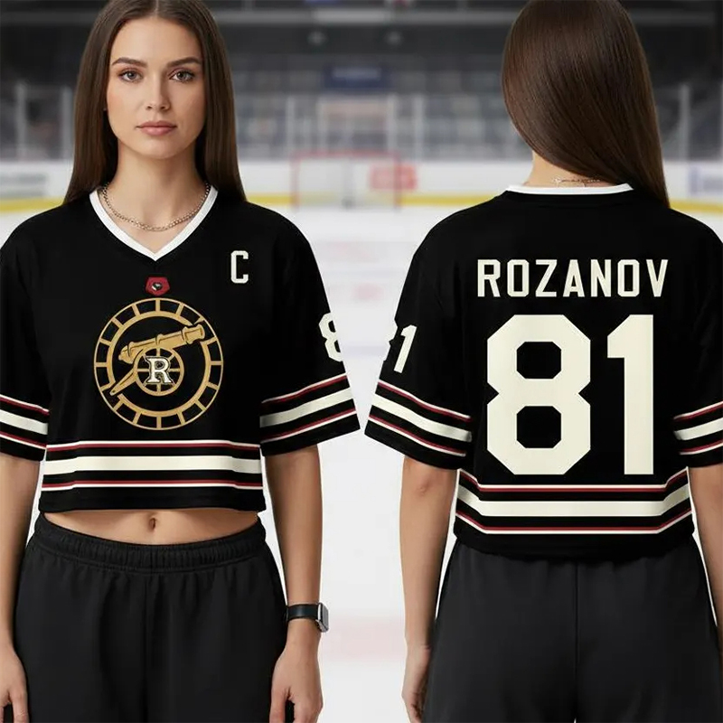 Personalized HR Style Hockey Women's Crop Jersey for Sports Fans 