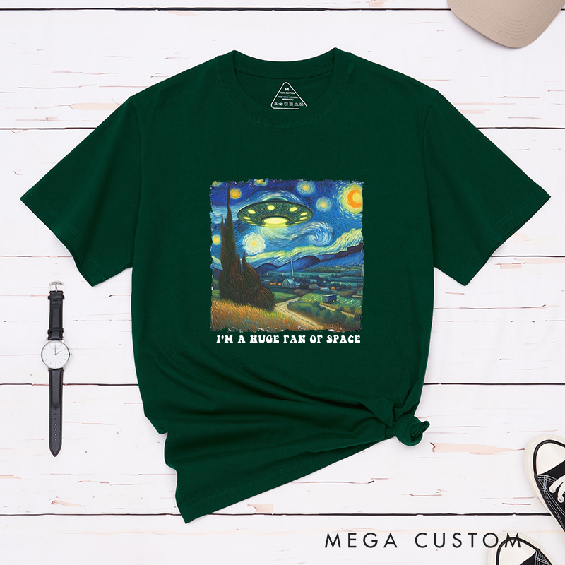 Personalized Personalized Starry Night Astronaut Shirt Cosmic Space Art Tee V Gogh Inspired Galaxy Sweatshirt Aesthetic Space Lover T-Shirt for Geek Lover