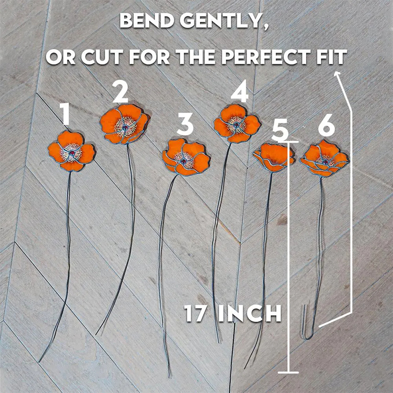 Personalized Stained Glass Poppy Bouquet  Custom Floral Art for Home Decor & Gift Giving for Flower Enthusiasts