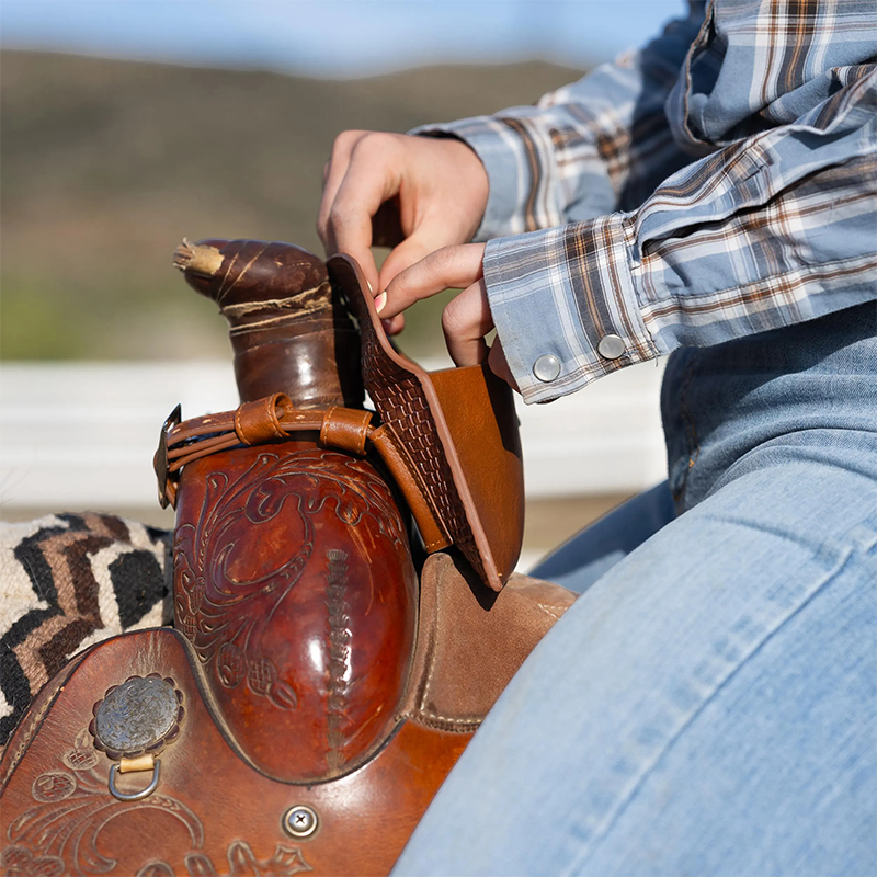 Personalized Horse Saddle Bag & Phone Holder Custom Name Equestrian Bag Rustic Western Keepsake for Horse Enthusiasts