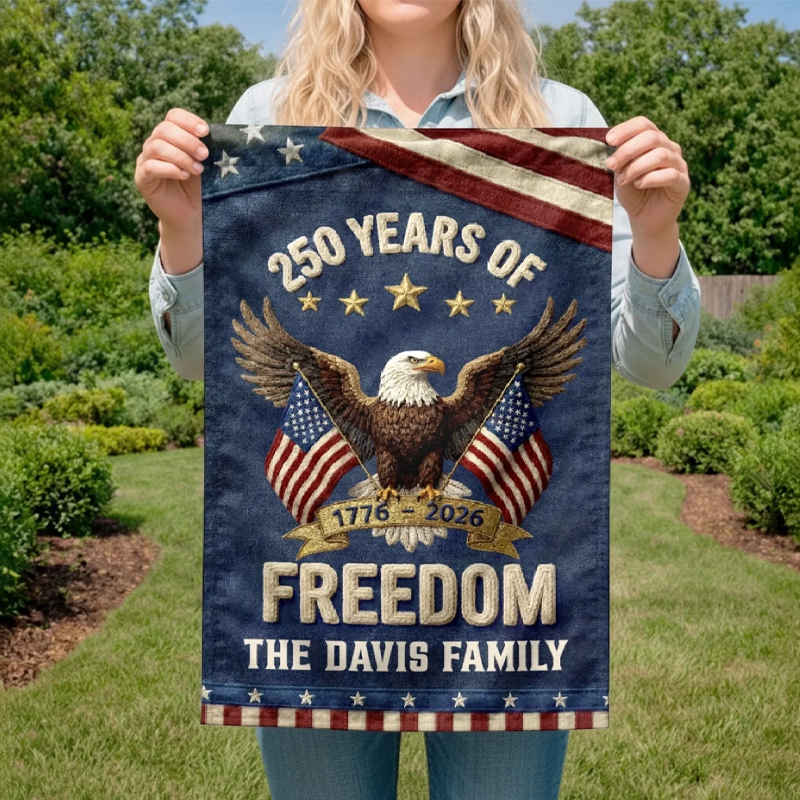Personalized America 250th Flag Anniversary Gifts for Mom Dad Brother Sister Kids Family Is Our Home