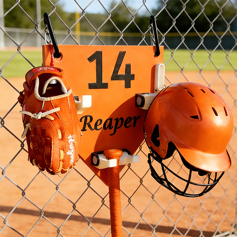 Personalized 3D Printed Dugout Organizer for Baseball and Softball Players   