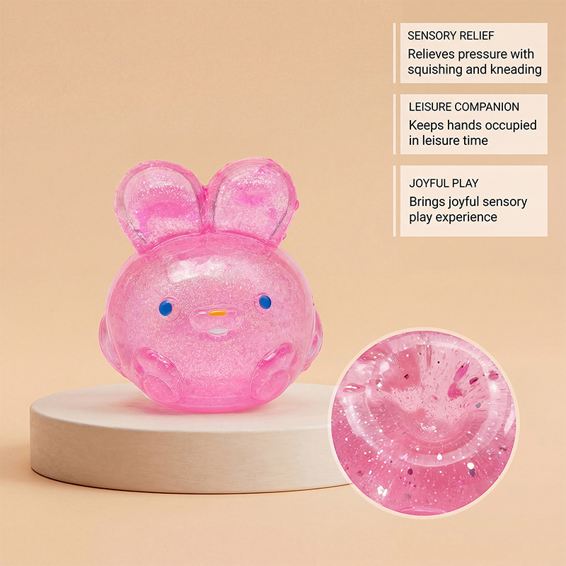 Personalized Jelly Hops Bunny Stress Ball Cute Squishy Fidget Toy Sensory Squeeze Ball Easter Basket Stuffer Anxiety Relief Gift