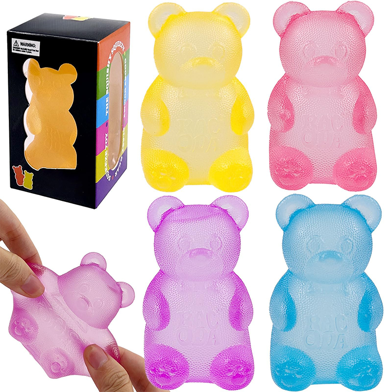 Personalized Bear Squishy Stress Toy Gummy Bear Squishy Toy Cute Bear Stress Reliever Anxiety Relief Gift