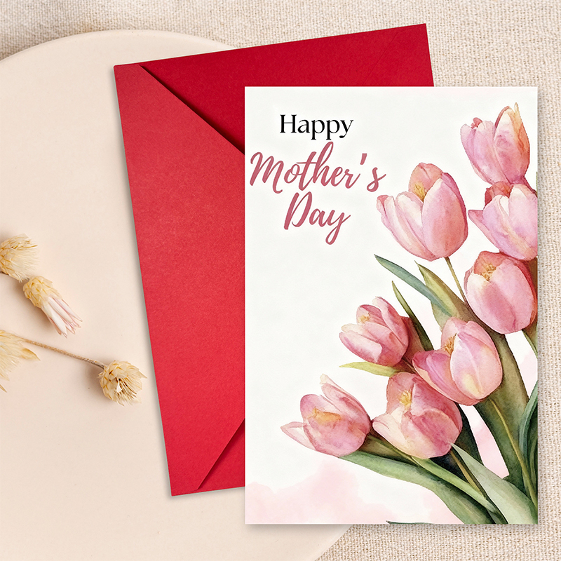 Mothers Day Card Floral Mothers Day Cards Flower Card for Mom  Mothers Day Gift  Happy Mother's Day