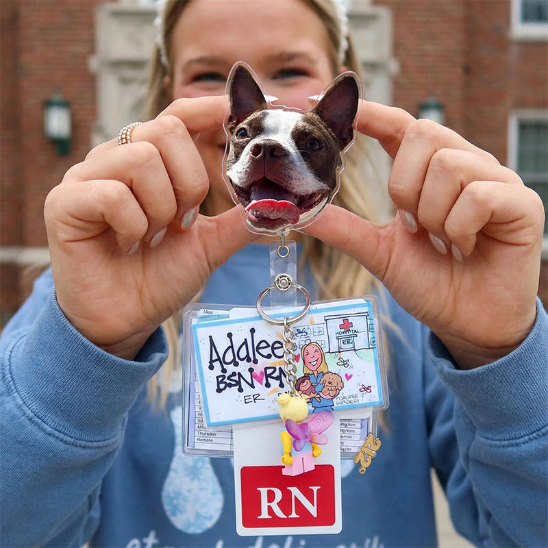 Personalized Badge Reel Nurse Badge Reel Funny Dog Badge Reel Cat Badge Reel Retractable Badge Holder ID Badge Buddy 