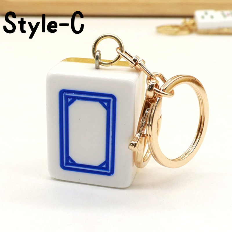 Mahjong Tile Keychain Mahjong Tile Bag Charm Monogrammed Mah Jongg Gift Lucky Charm Keyring