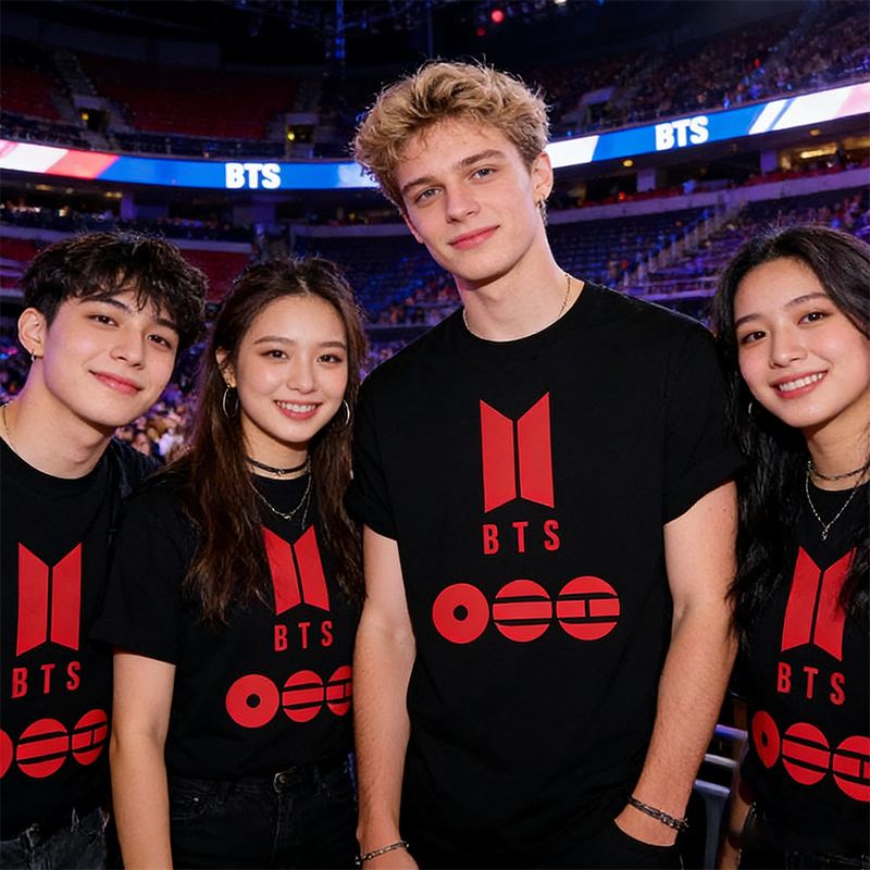 Personalized BTS World Tour T-Shirt Korean Pop Group Shirt K-pop Lover Gift