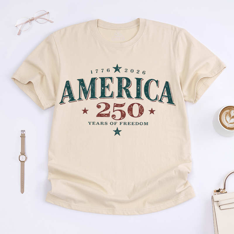  250th America Anniversary T-Shirt America 250 Years Of Freedom Retro Independence Day 4th of July Tee
