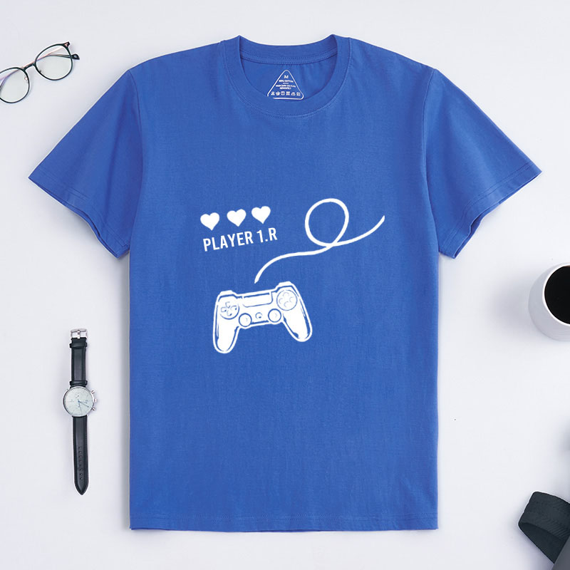 Personalized Player 1 & Player 2 Love Connection Couple Shirts, Matching Couple Newlywed Gift Valentines Day Shirt Gift for Couple
