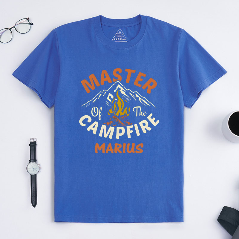 Personalized Funny Outdoor Camping Gifts Campfire T-Shirt Gift Camp Hiking Trip Lover Cool Vintage Tshirt for Friends and Family