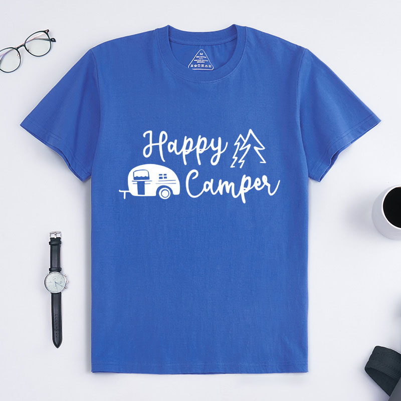 Personalized Hiking Camping Shirts Funny Happy Camper Shirts Gift for Outdoor Camping Adventure