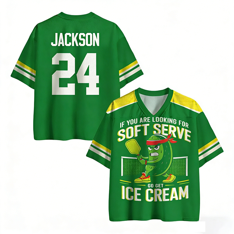 Personalized Pickleball Soft Serve Mesh Jersey Custom Name & Number for Pickleball Enthusiasts