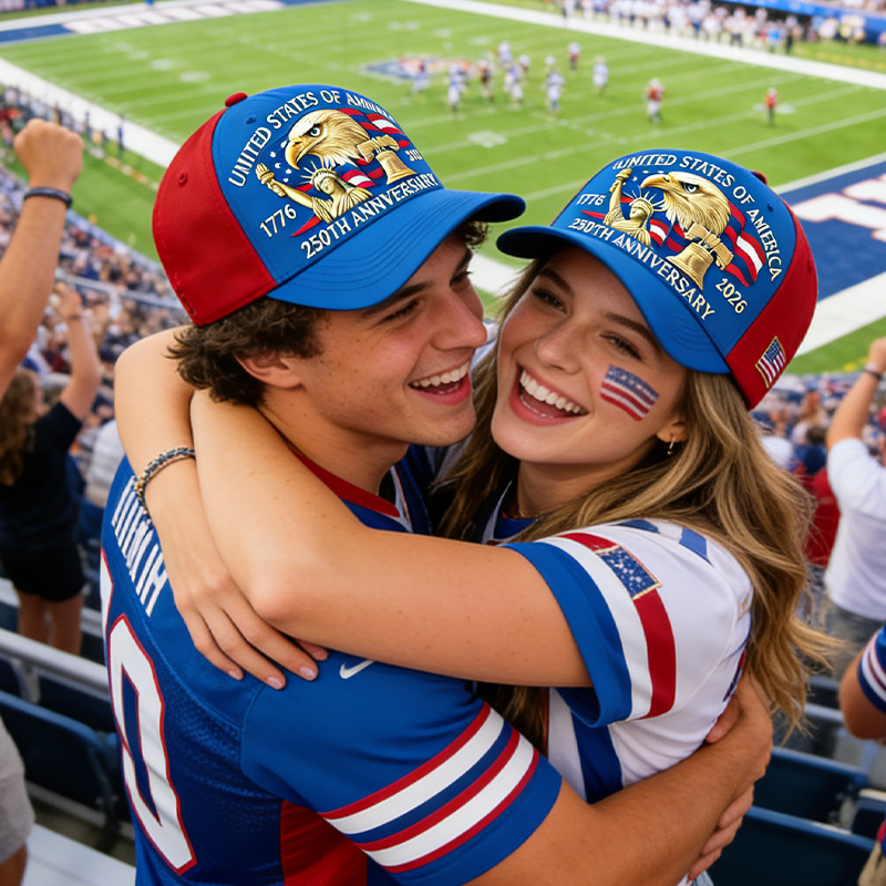 Personalized 250th Anniversary USA Hat Patriotic Eagle and Liberty Hat for American Pride Fans