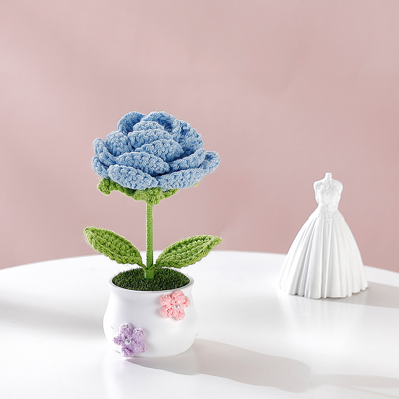 Handmade Flower Pots Thanks Gift Heartwarming Gift Small Flower Pots with Flowers Gift for Mom Teacher Her