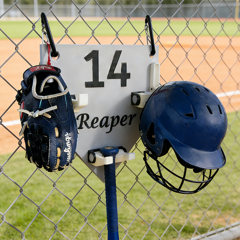 Personalized 3D Printed Dugout Organizer for Baseball and Softball Players   
