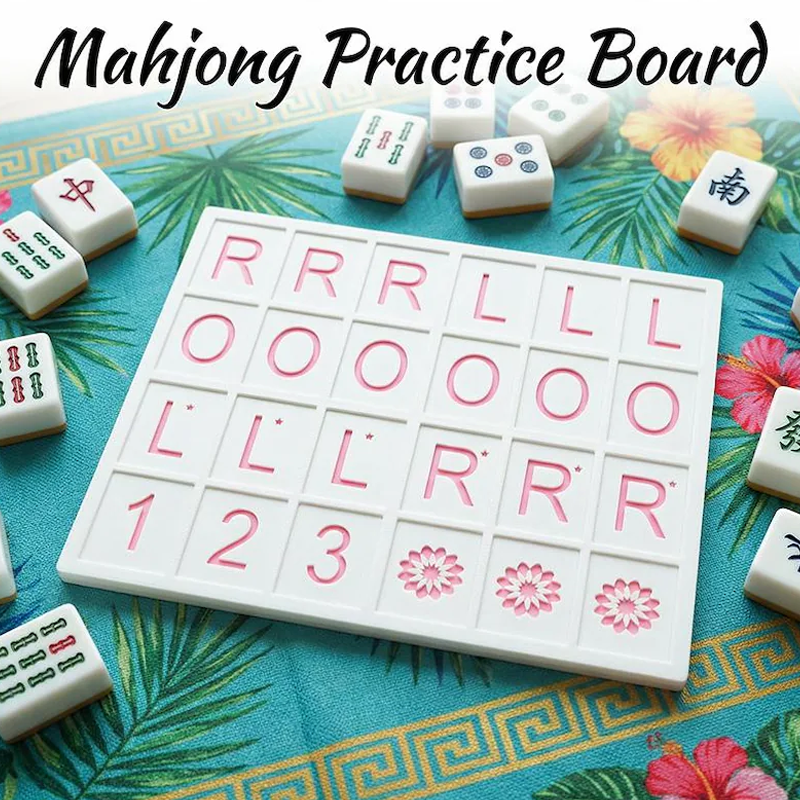 Mahjong Solo Practice Board American Mahjong Training Aid 3D Printed Board Single Player Training Customizable Colors Colors Training Aid
