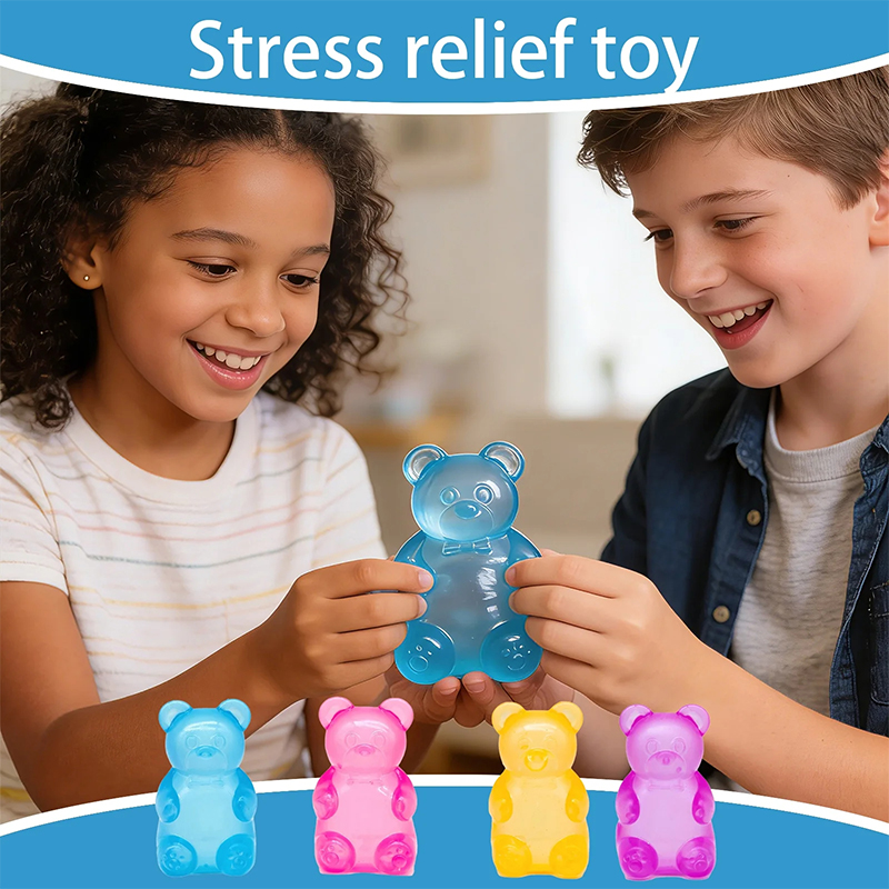 Personalized Bear Squishy Stress Toy Gummy Bear Squishy Toy Cute Bear Stress Reliever Anxiety Relief Gift