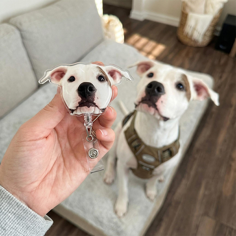 Personalized Badge Reel Nurse Badge Reel Funny Dog Badge Reel Cat Badge Reel Retractable Badge Holder ID Badge Buddy 