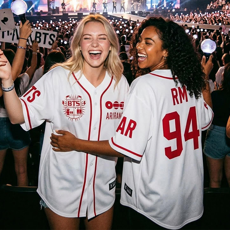 Personalized BTS Baseball Jersey K-Pop Army World Tour Shirt Bangtan Fan Merch BTS Members Jersey For Army Bangtan Comeback 2026 Gift For Fans